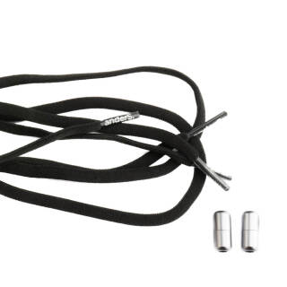 anders. Schnürsenkel elastisch mit Schraubverschluss Schwarz